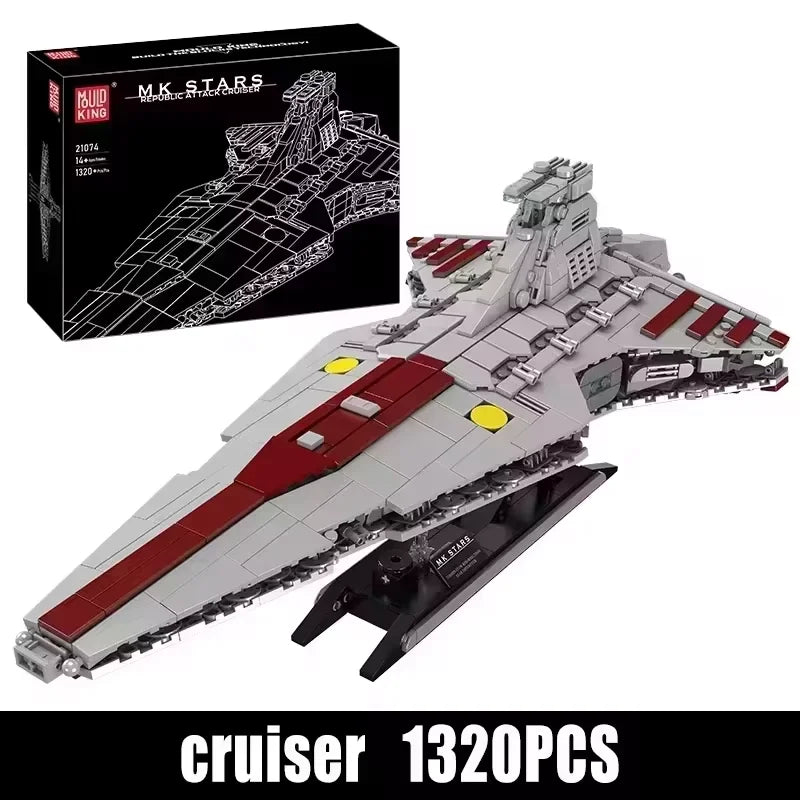 Mould King 21074 Republic Attack Cruiser Building Blocks