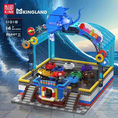 Mould King 11018 Amusement Park - Motorized Roller Coaster Building Set