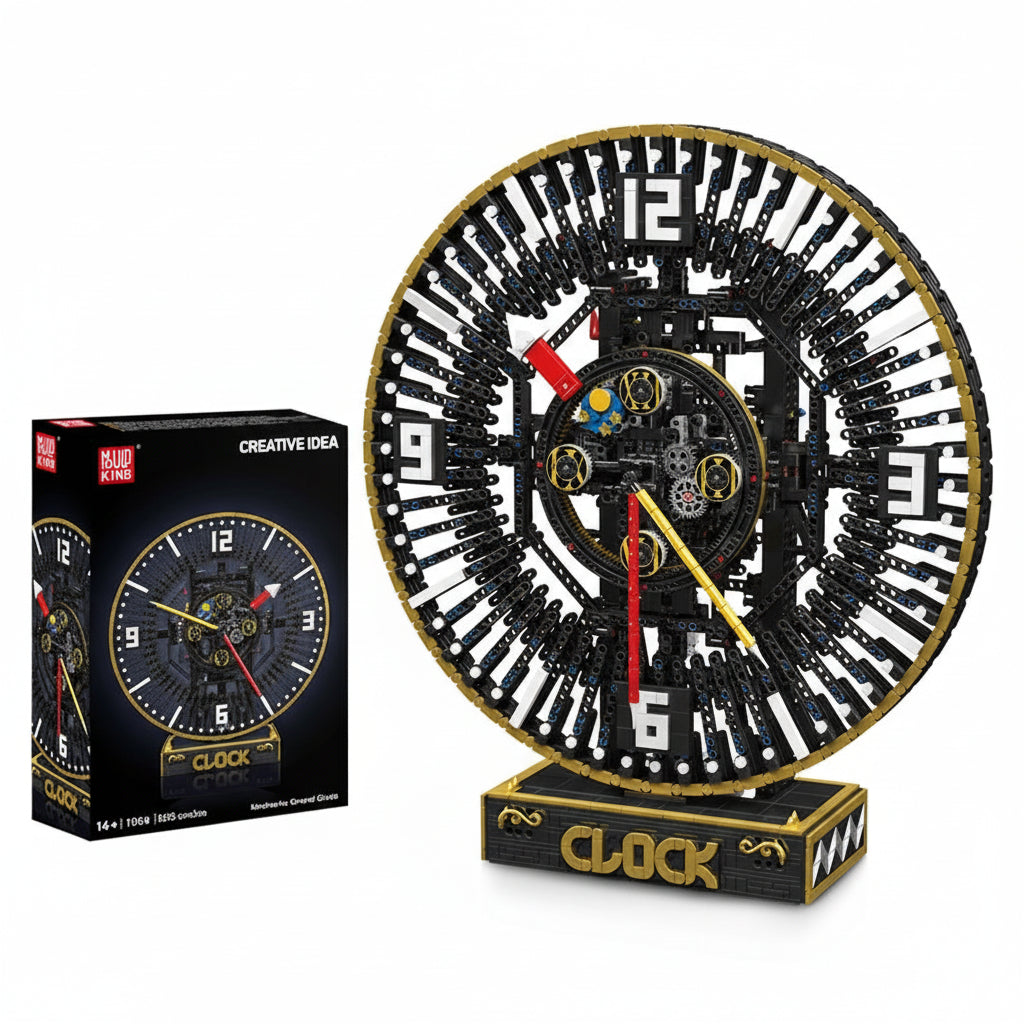 Mould King 10160 Horloge Grand-Père Mécanique Motorisée - Kit de Construction STEM