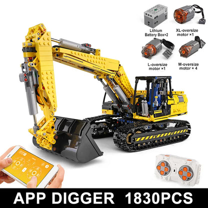 Mould King MOC-2513 Motorized Excavator - RC Building Block Kit