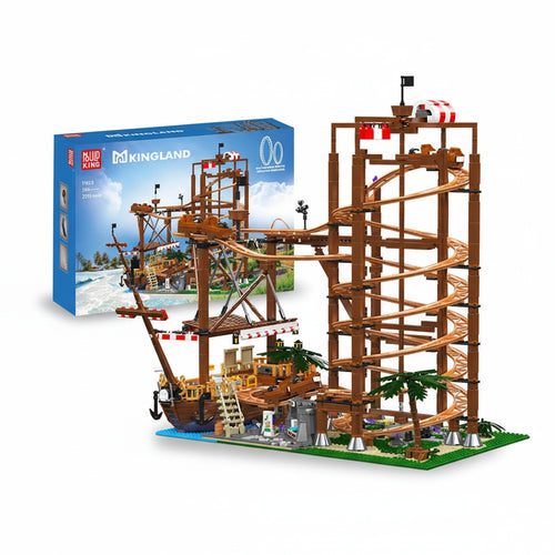 Mould King 11013 - Set de Construction de Montagnes Russes Double Hélice Motorisées