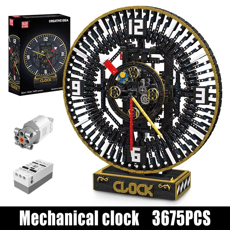 Mould King 10160 Horloge Grand-Père Mécanique Motorisée - Kit de Construction STEM