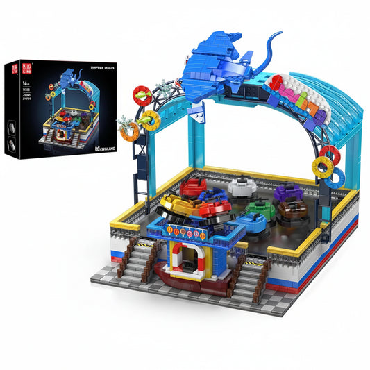 Mould King 11018 Amusement Park - Motorized Roller Coaster Building Set