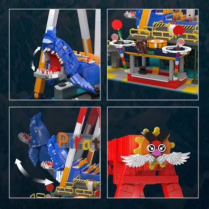 Mould King 11017 Motorized Dragon Shark Pirate Ship Roller Coaster