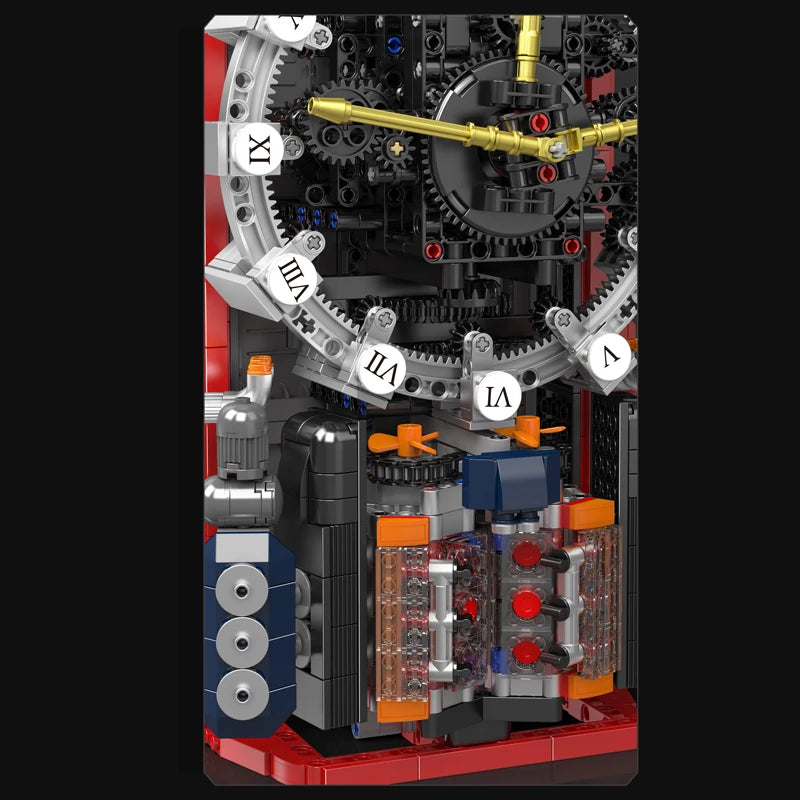 Mould King 10187 Motorized Engine Clock - Technical Building Kit