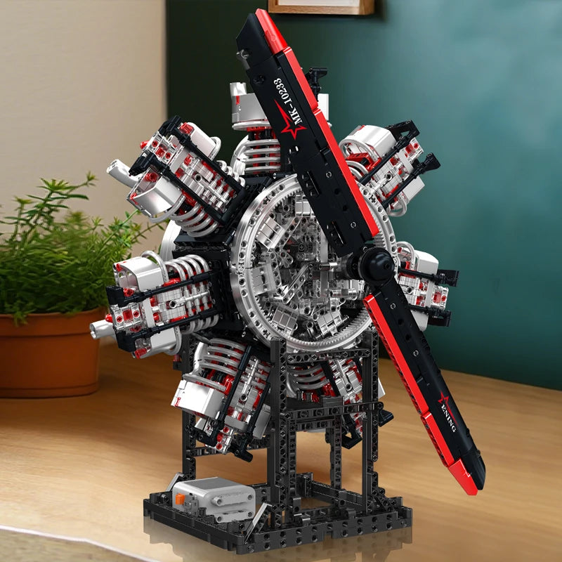 Mould King 10233 Motorized Aviation Engine - Building Block Set