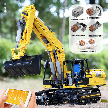 Mould King MOC-2513 Motorized Excavator - RC Building Block Kit