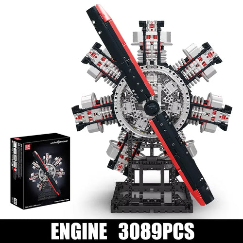 Mould King 10233 Motorized Aviation Engine - Building Block Set
