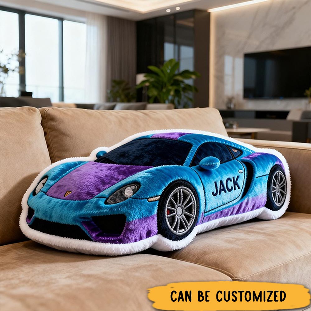 Personalized Racing Pillow with Custom Name 3D Graphic Print Unique Cushion Gifts