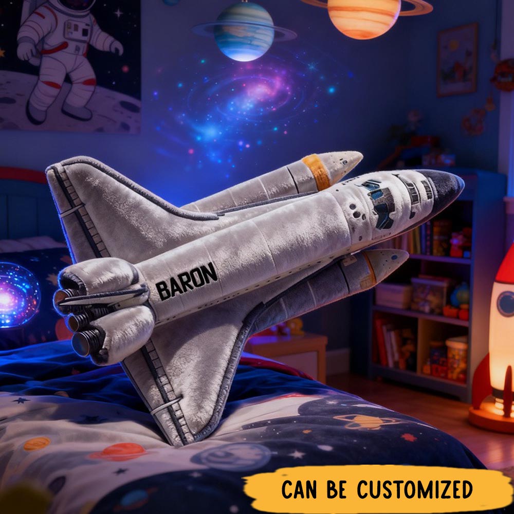 Personalized Space Rocket Pillow Space Shuttle Pillow Astronauts and Space Enthusiasts Pillow Gift for Kid