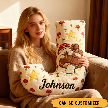 Personalized Graphic 3D Print Pillow Fun Mushroom Family Theme