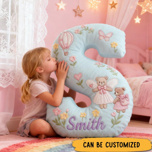 Personalized Graphic 3D Angel Bear Mom and Baby Pillow Xmas Special Gift for Family Members
