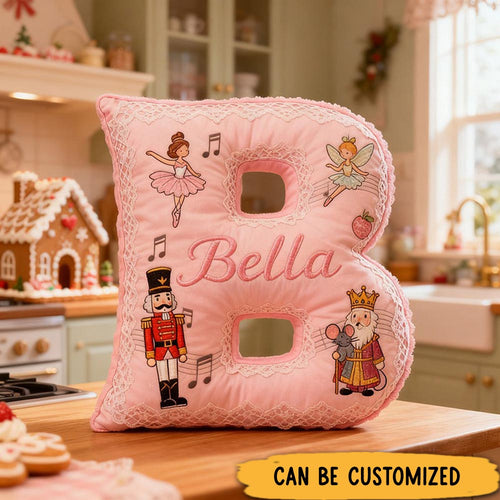 Personalized Graphic 3D Print Nutcracker Ballet Dance Pillow With Your Own Name Soft Stuffed Toy for Kids Unique Decorative Cushion for Girls_ Room