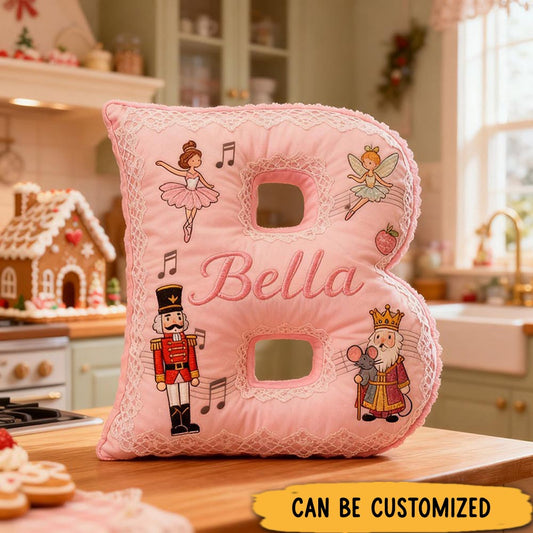 Personalized Graphic 3D Print Nutcracker Ballet Dance Pillow With Your Own Name Soft Stuffed Toy for Kids Unique Decorative Cushion for Girls_ Room