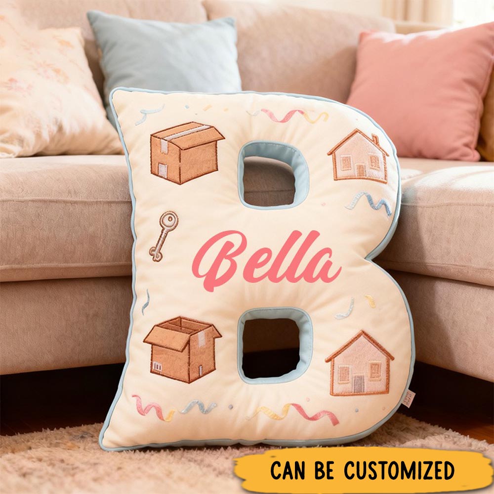 Personalized Letter Pillow Graphic 3D Print Custom Name Design Soft Decorative Farewell Gifts Moving Gifts Children_s Room Decoration