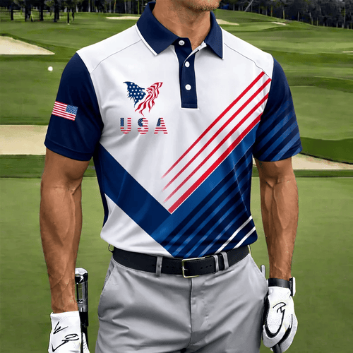 USA 250th Anniversary Polo Shirt 1776 2026 Merch US Patriot Clothing Gifts For 4Th Of July