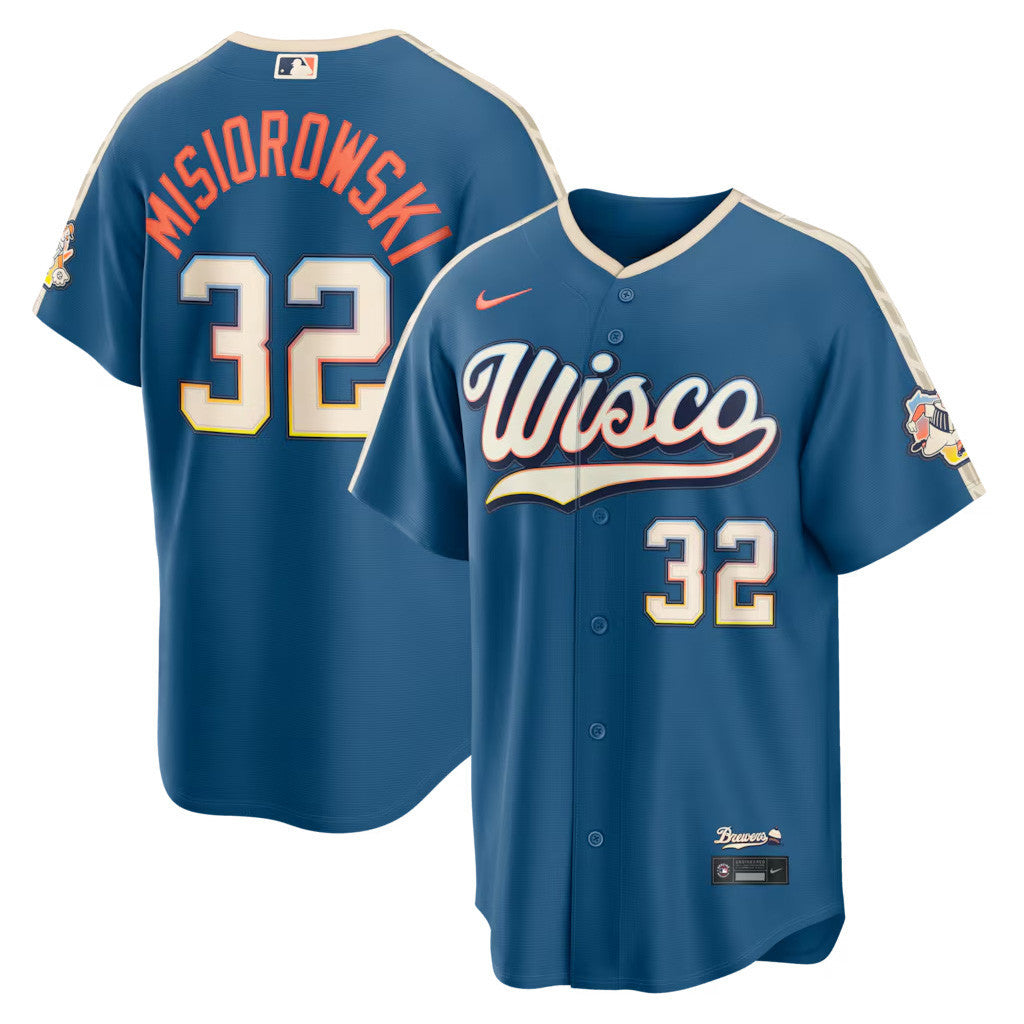 #32 Jacob Misiorowski Milwaukee Brewers 2026 City Connect Jersey MLB Shop Brewers Merch