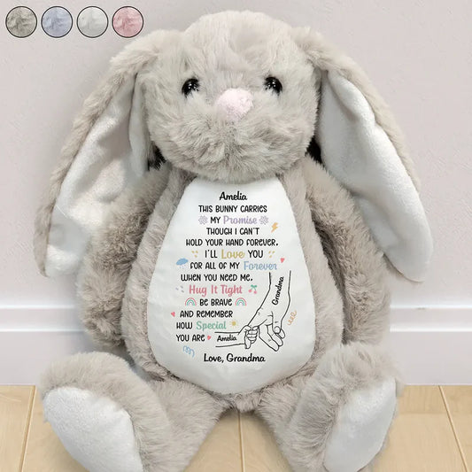 Grandma_s Promise To Hold Your Hand Tight - Personalized Soft Toy Bunny