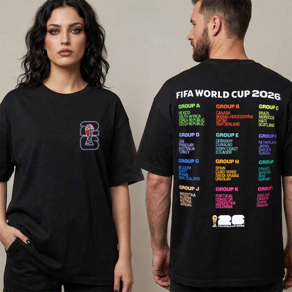FIFA World Cup 2026 Tournament Groups T-Shirt World Cup Merch Gifts For Him Her