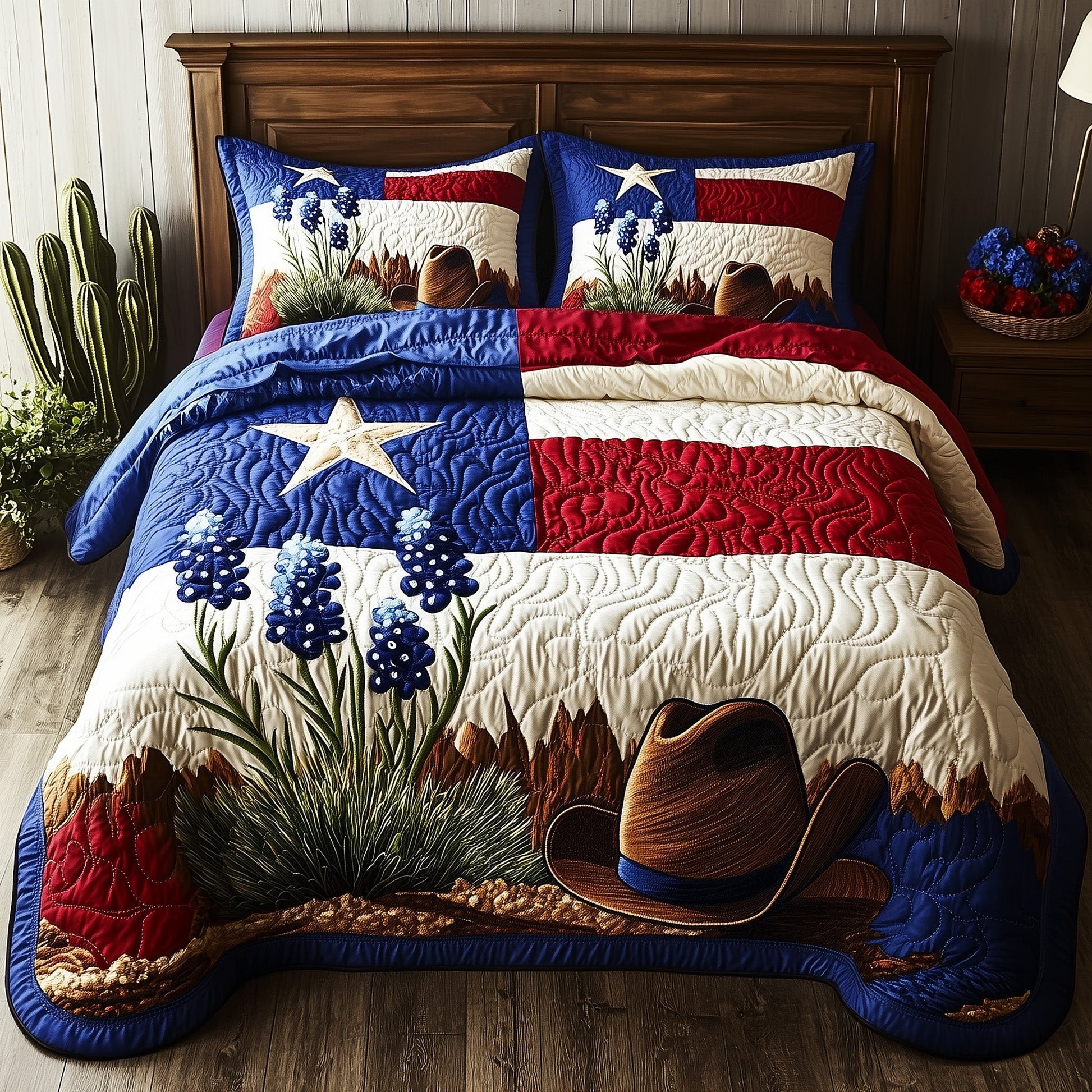 Texas Pride 3-Piece Quilted Bedding Set GFTOMA1320