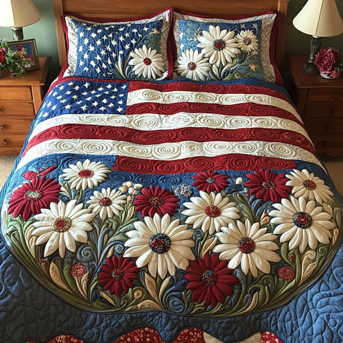 Patriotic Heartland 3-Piece Quilted Bedding Set NCU0PT3707