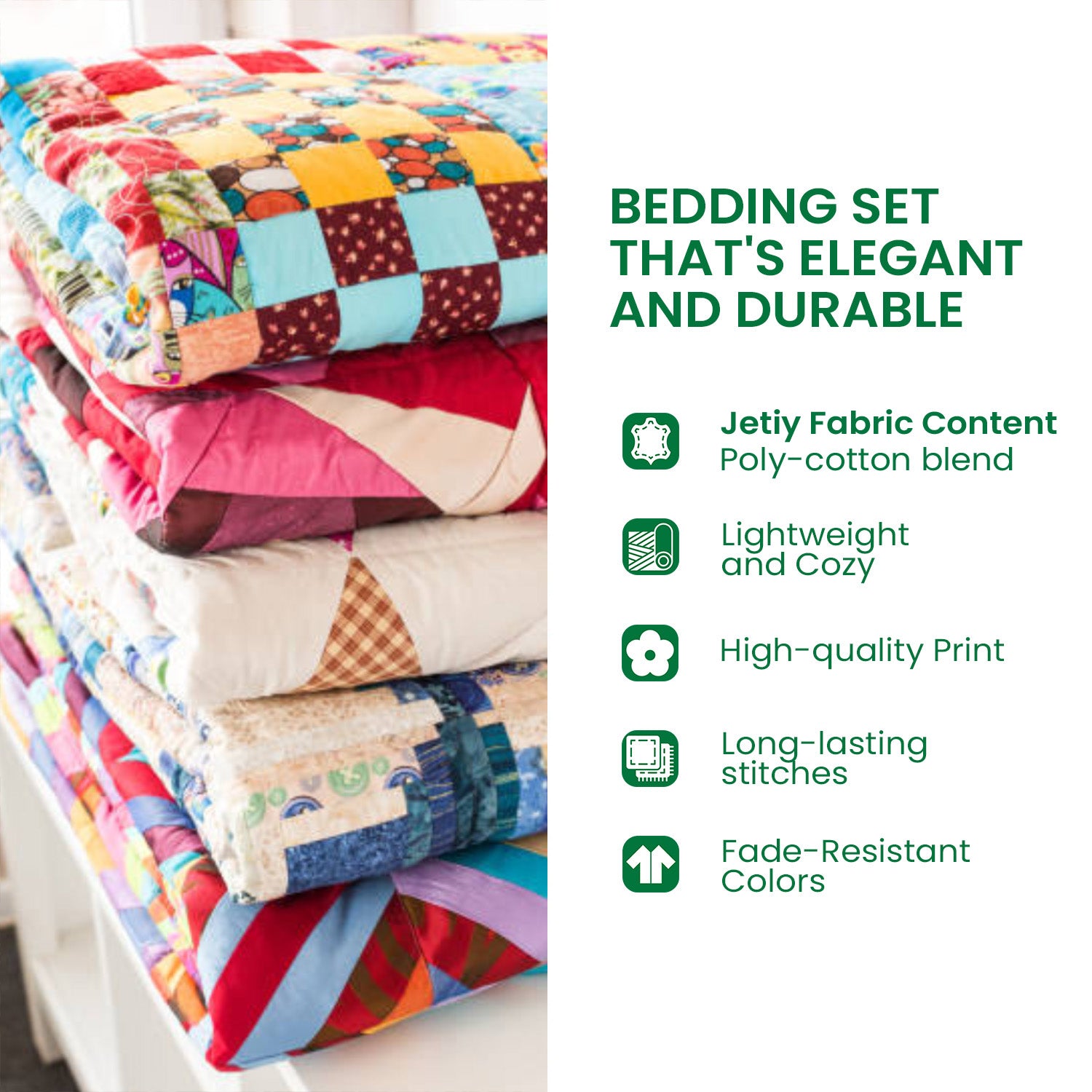 Heritage Horse 3-Piece Quilted Bedding Set NCU0VH4218