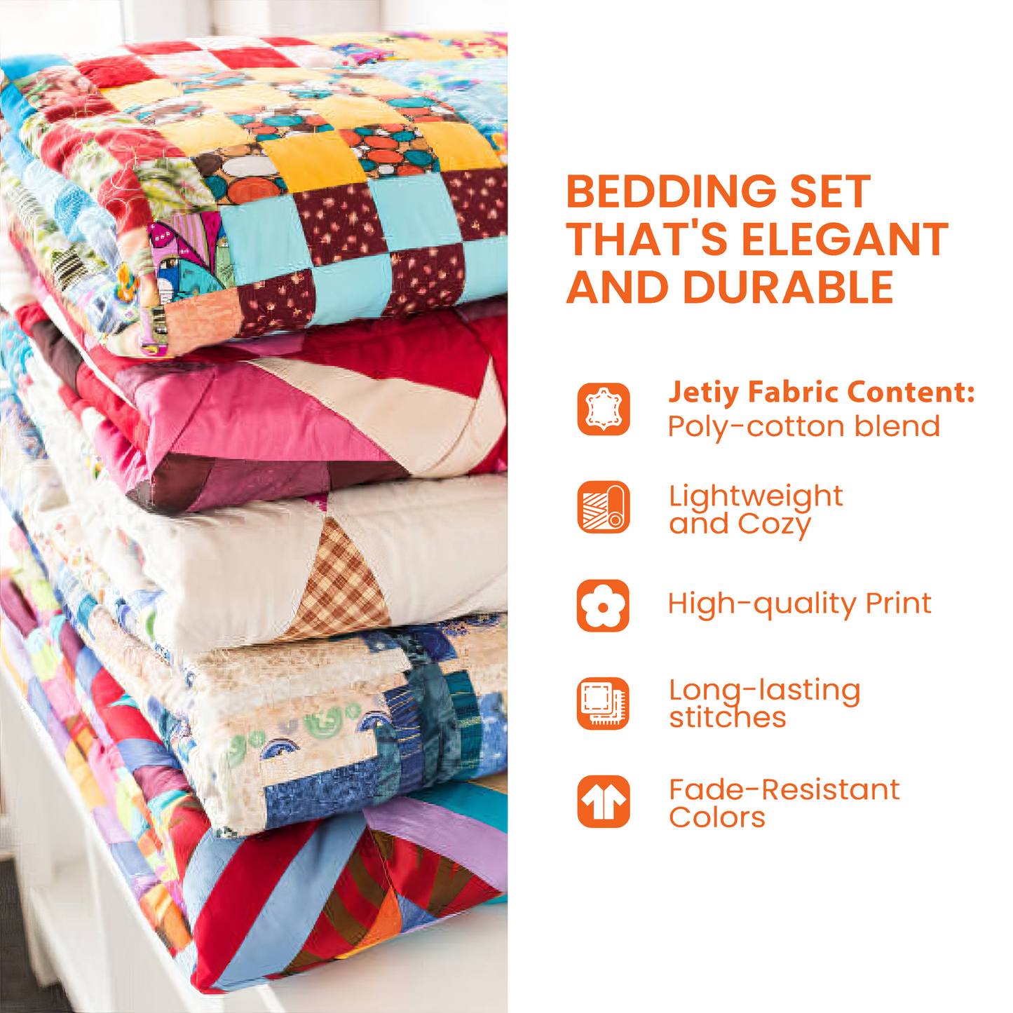 Classic Patriotic Americana 3-Piece Quilted Bedding Set GFTOHD1695