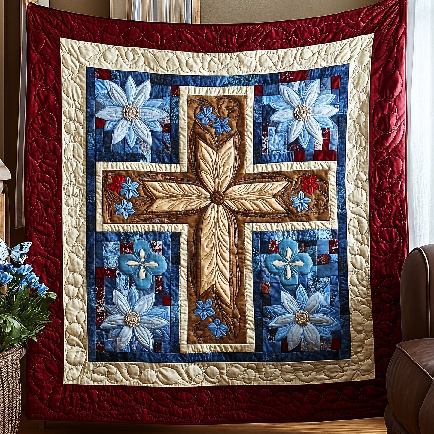 Cross of Liberty Quilted Blanket GFTOTP6337
