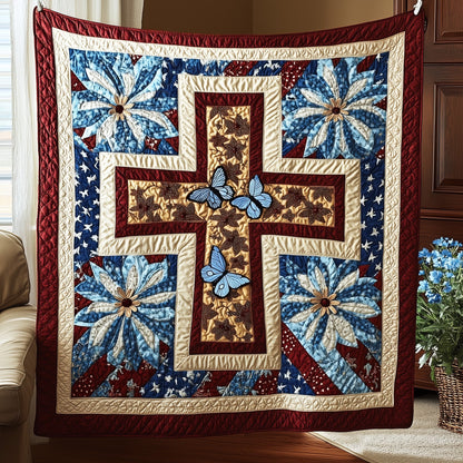 Cross of Liberty Quilted Blanket GFTOTP6339
