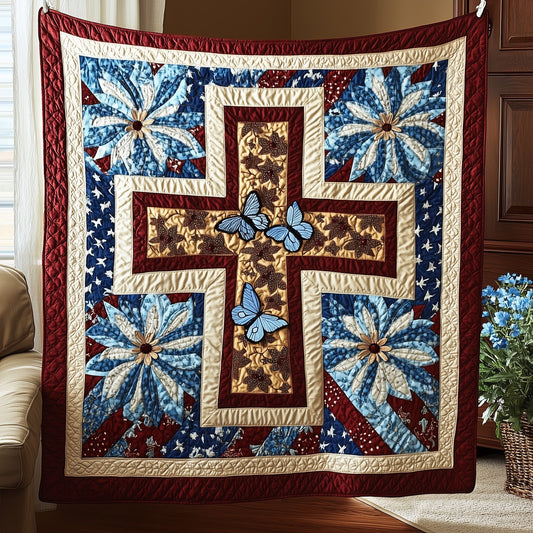Cross of Liberty Quilted Blanket GFTOTP6339