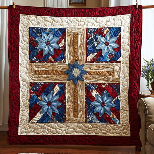 Cross of Liberty Quilted Blanket GFTOTP6338