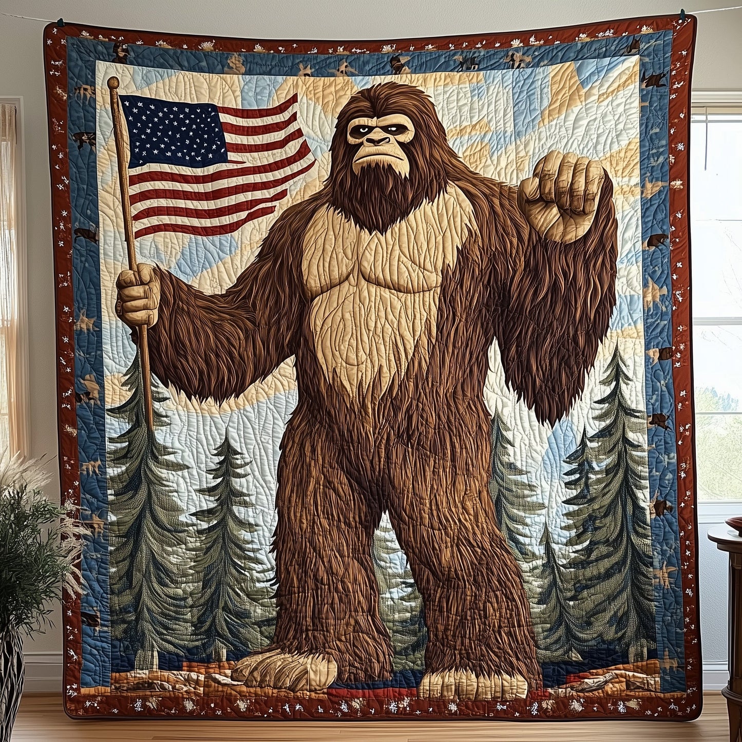 Patriot of the Wild Quilted Blanket GFTOHD2872