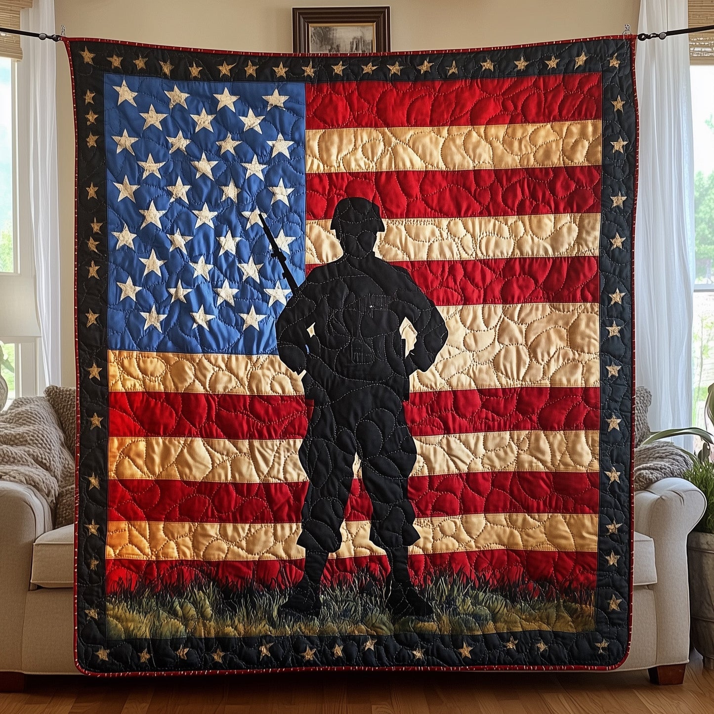 Stars of Honor Quilted Blanket GFTOTP7088
