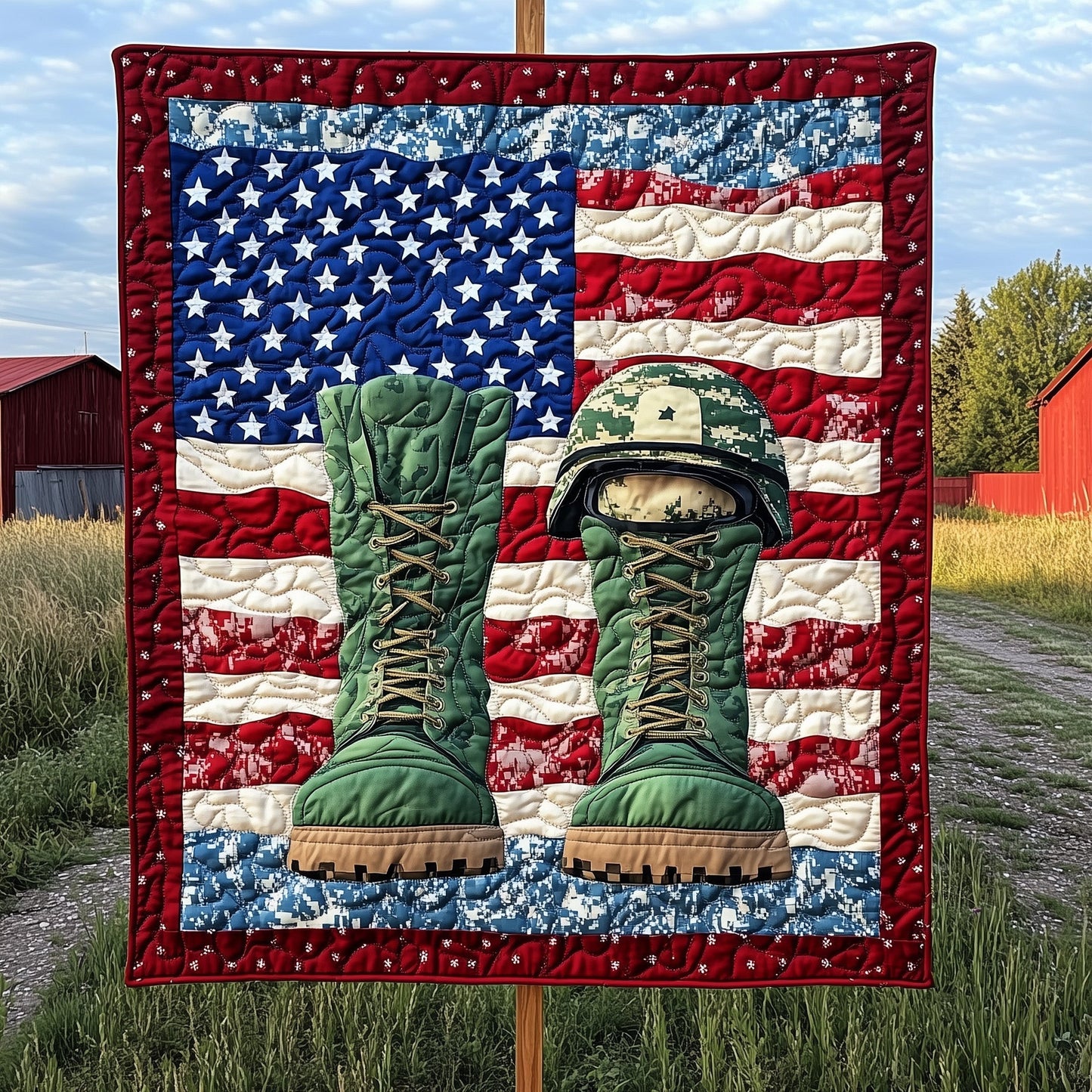 Stars of Honor Quilted Blanket GFTOTP7082