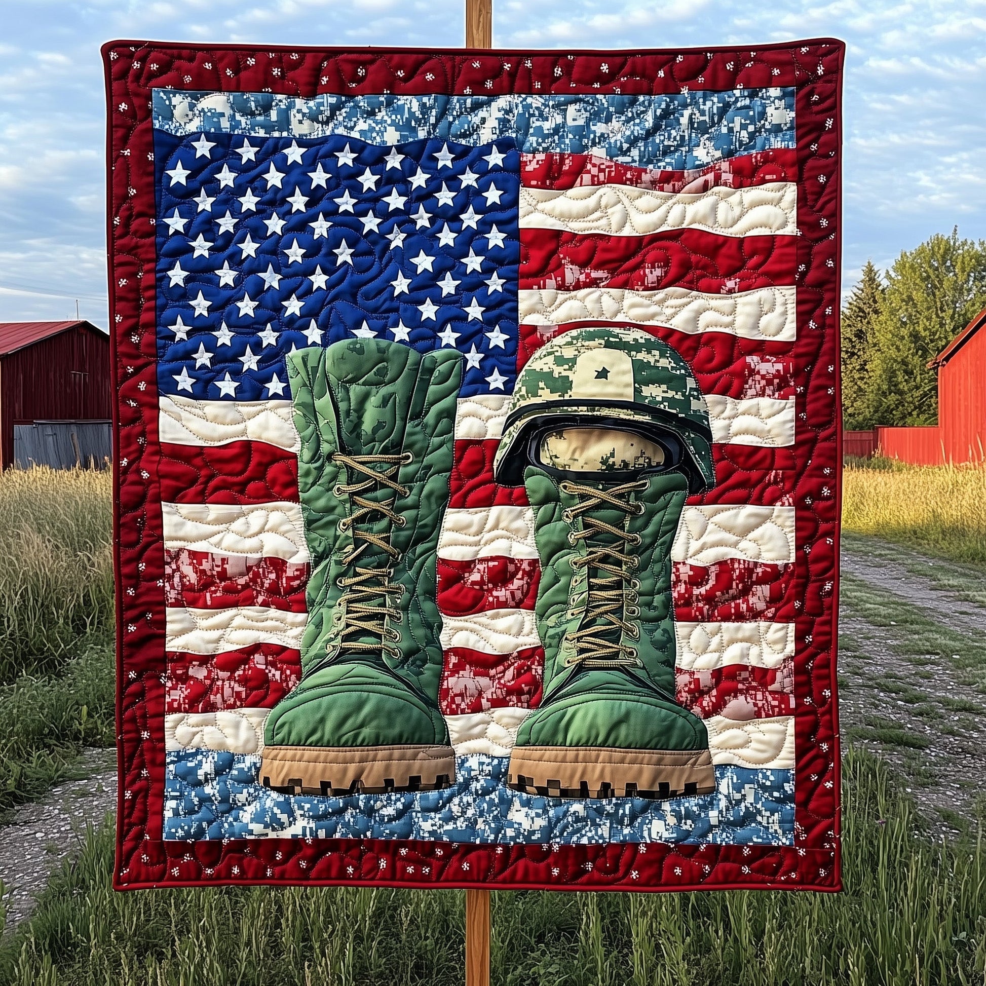 Stars of Honor Quilted Blanket GFTOTP7082