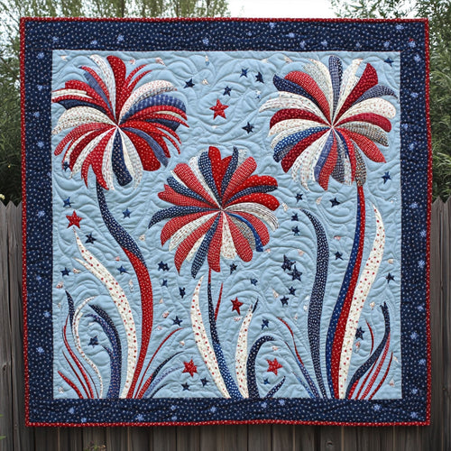 Freedom Fireworks Quilted Blanket NCU0PT4490