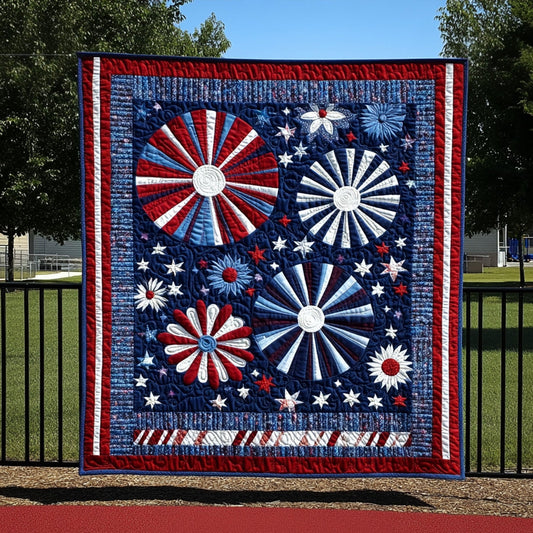 Star-Spangled Burst Quilted Blanket NCU0PT4494