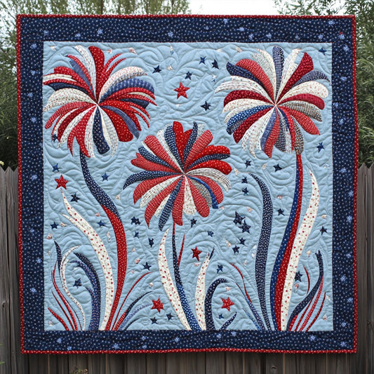 Freedom Fireworks Quilted Blanket NCU0PT4490