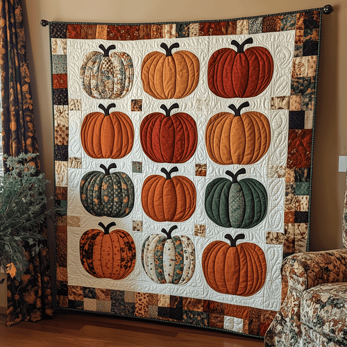 Halloween Pumpkin Quilted Blanket NCU0TH1783