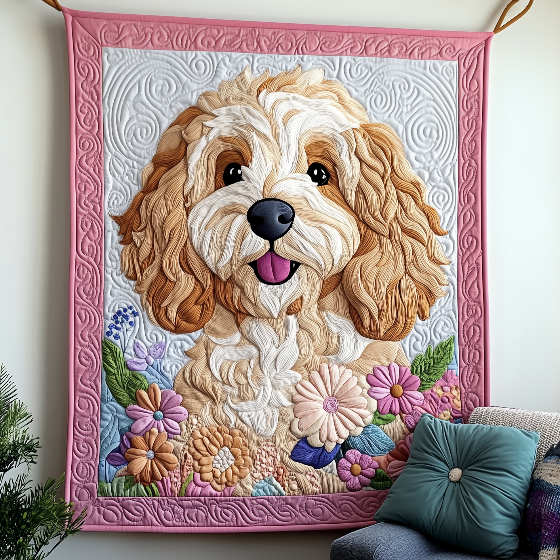 Goldendoodle Quilted Blanket GFTOTP910