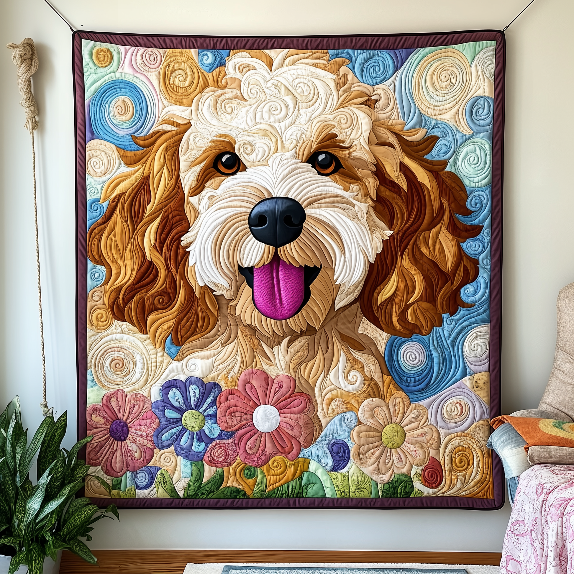 Goldendoodle Quilted Blanket GFTOTP911