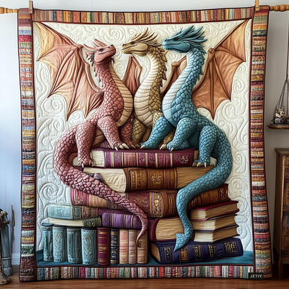 Library Dragon Quilted Blanket GFTOTP1355