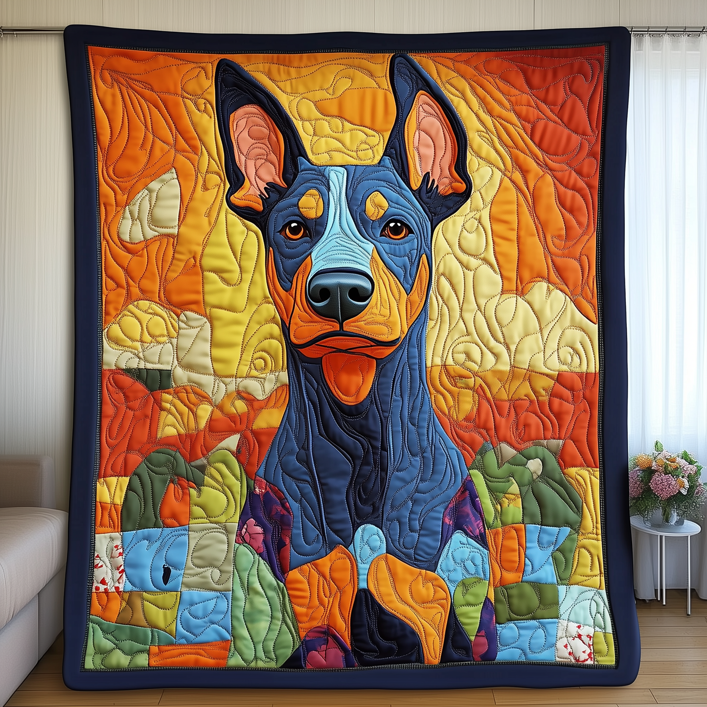 Doberman Quilted Blanket GFTOAB1077