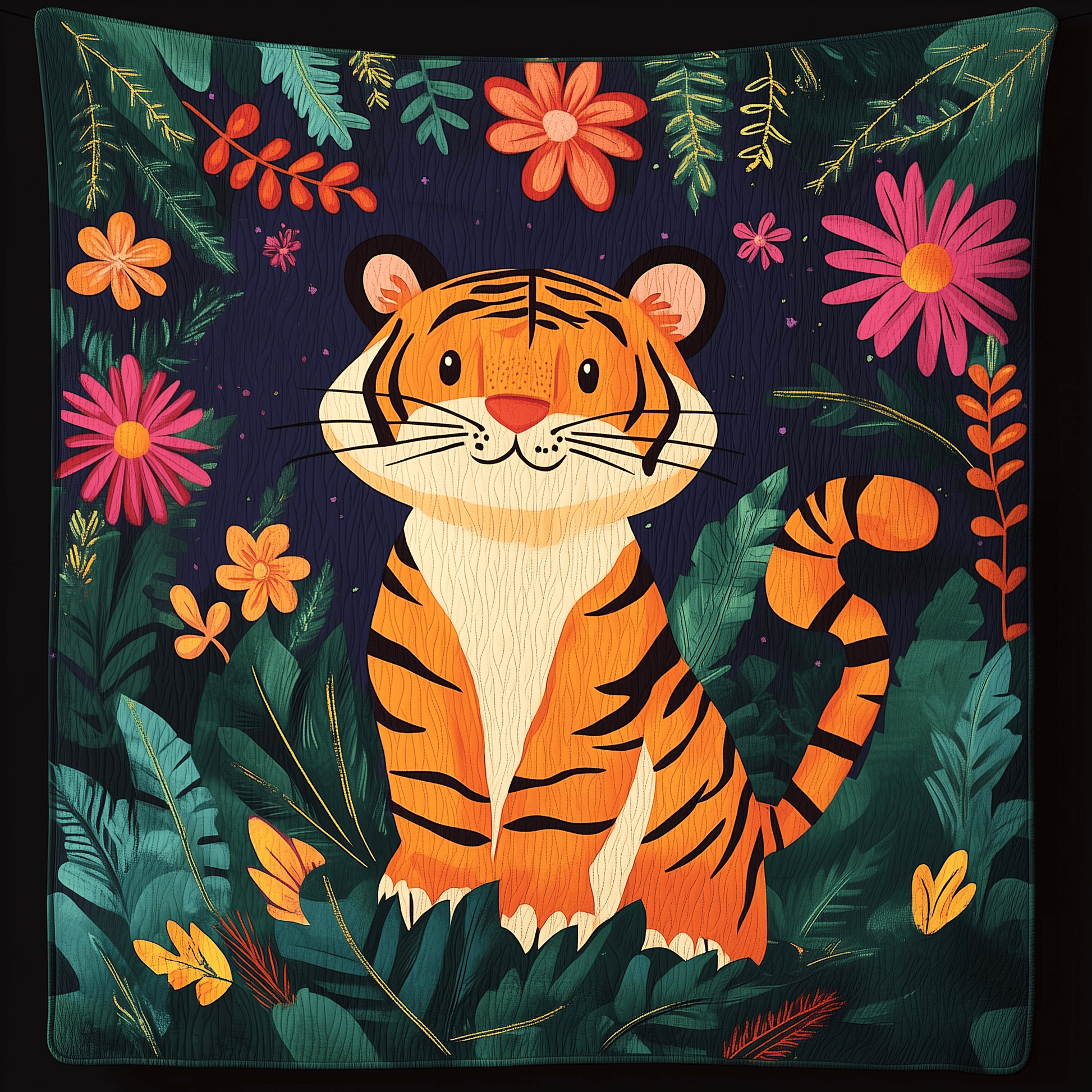 Fun Tiger Quilted Blanket GFTOAB209