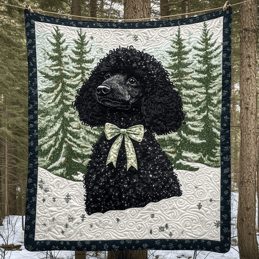 Snow Poodle Quilted Blanket GFTOAB553