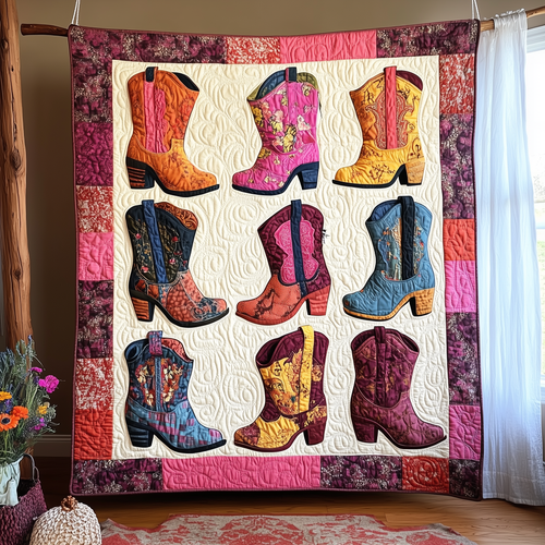 Cowboy Boot Quilted Blanket GFTONL1185