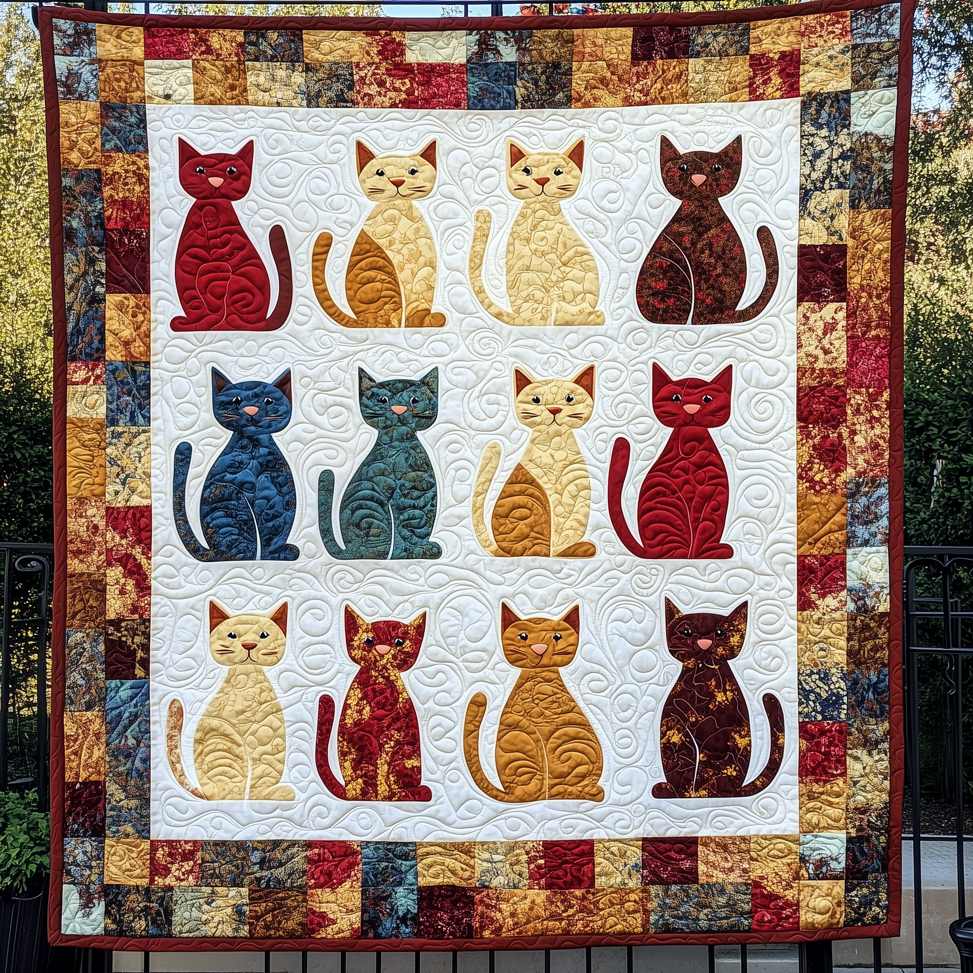 Funky Cat Quilted Blanket GFTOHD405