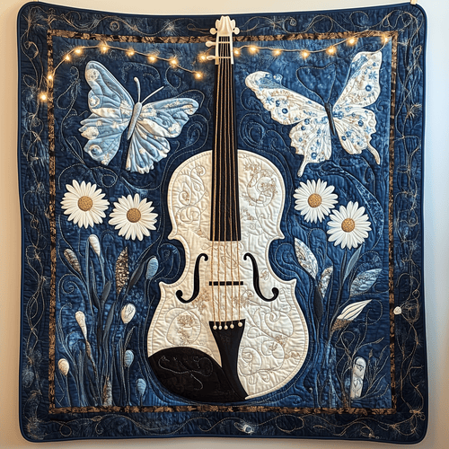 Blue Violin Quilted Blanket GFTOTL1138