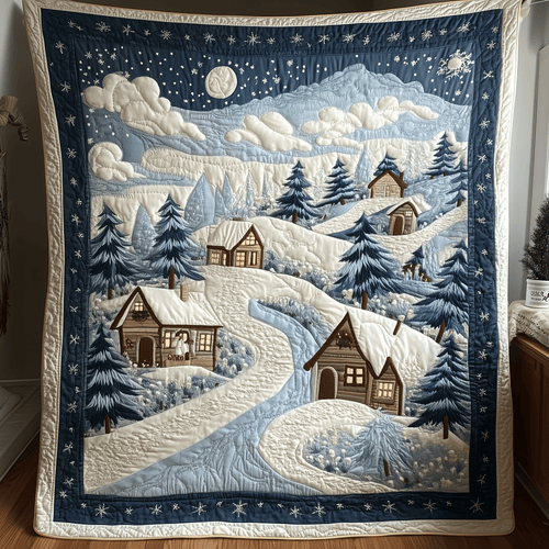 Christmas Village Quilted Blanket GFTOAB996