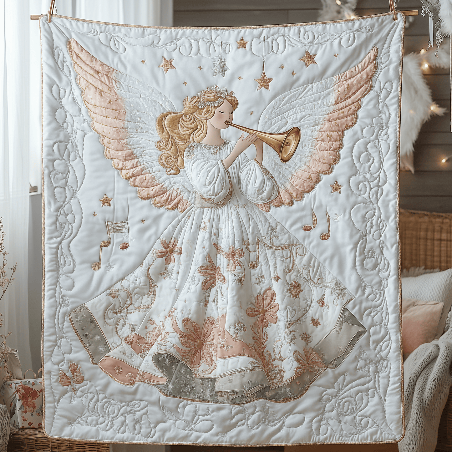 Christmas Angel Quilted Blanket GFTOAB874